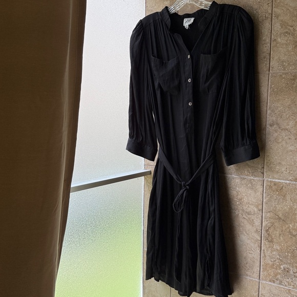 Anthropologie dRA Los Angeles Belted Midi Dress Henley Tunic Pockets Shirttail M - Picture 14 of 14